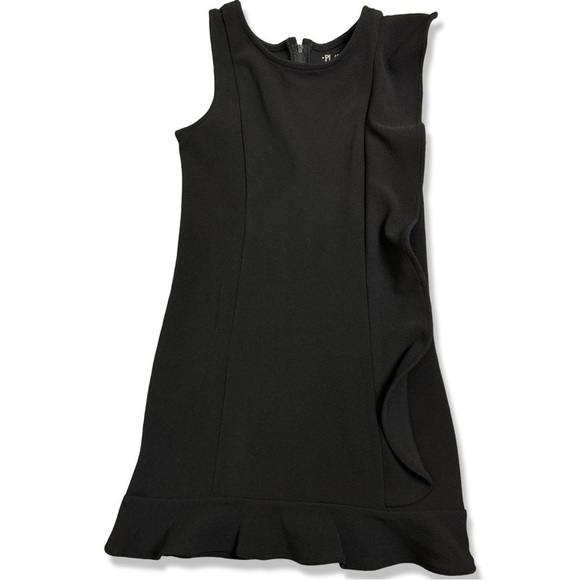 CHILDRENS PLACE Girls Ruffle Stretch Jacquard Dress - Black - Picture 2 of 4